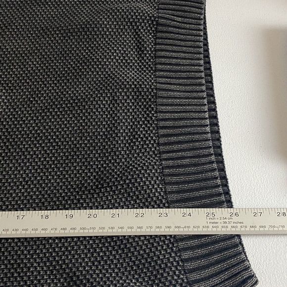 CARBON 2 COBALT Mens Gray Quarter Zip Mock Long Sleeve Sweater Size M Hi Def - Picture 10 of 10